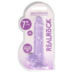 RealRock - realistisk dildo - gennemsigtig lilla - 17cm