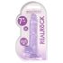 REALROCK - gennemsigtig naturtro dildo - lilla (17 cm)