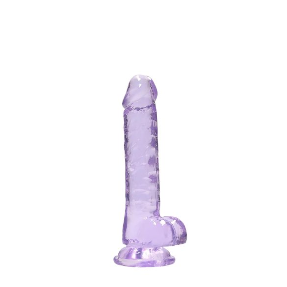 RealRock - realistisk dildo - gennemsigtig lilla - 17cm