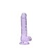 RealRock - realistisk dildo - gennemsigtig lilla - 17cm