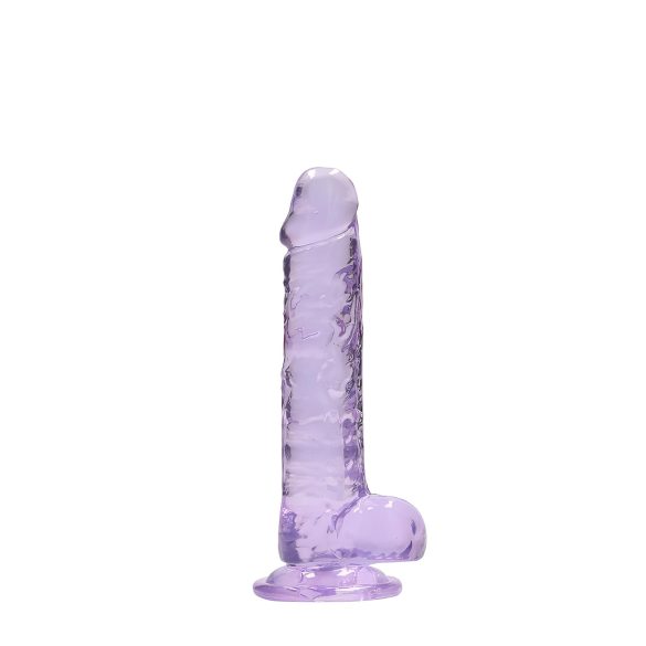 RealRock - realistisk dildo - gennemsigtig lilla - 17cm