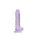 RealRock - realistisk dildo - gennemsigtig lilla - 17cm