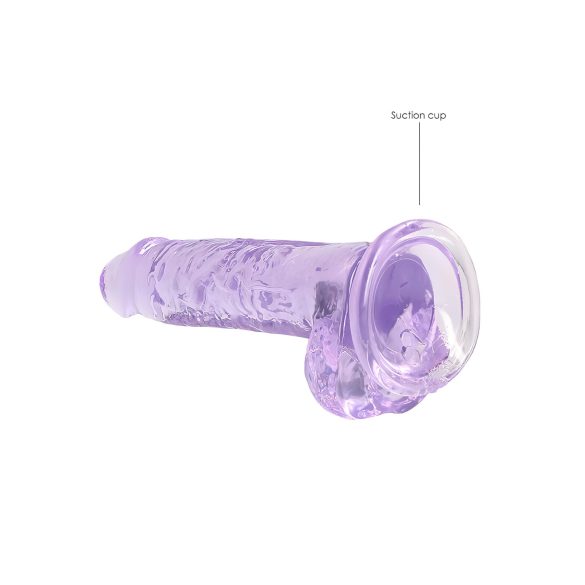 RealRock - realistisk dildo - gennemsigtig lilla - 17cm