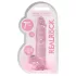 RealRock - realistisk dildo - pink gennemsigtig - 17cm