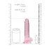 RealRock - realistisk dildo - pink gennemsigtig - 17cm