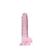 RealRock - realistisk dildo - pink gennemsigtig - 17cm