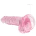 RealRock - realistisk dildo - pink gennemsigtig - 17cm