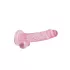 RealRock - realistisk dildo - pink gennemsigtig - 17cm