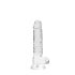 REALROCK - gennemsigtig realistisk dildo - gennemsigtig (17 cm)