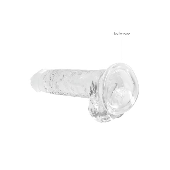 RealRock - realistisk dildo - gennemsigtig - 17cm