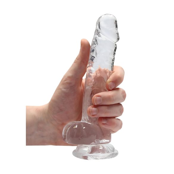 RealRock - realistisk dildo - gennemsigtig - 17cm
