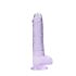 RealRock - realistisk dildo - gennemsigtig lilla - 19cm