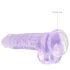 RealRock - realistisk dildo - gennemsigtig lilla - 19cm