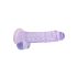 RealRock - realistisk dildo - gennemsigtig lilla - 19cm