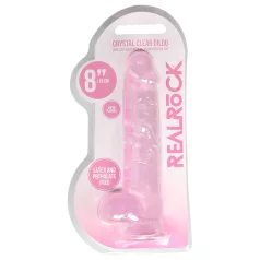 RealRock - realistisk dildo - gennemsigtig pink - 19cm