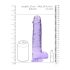 RealRock - realistisk dildo - gennemsigtig lilla 22cm