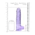 RealRock - realistisk dildo - gennemsigtig lilla 22cm