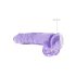 RealRock - realistisk dildo - gennemsigtig lilla 22cm