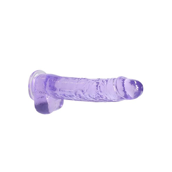 RealRock - realistisk dildo - gennemsigtig lilla 22cm