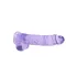 RealRock - realistisk dildo - gennemsigtig lilla 22cm