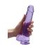RealRock - realistisk dildo - gennemsigtig lilla 22cm