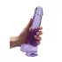RealRock - realistisk dildo - gennemsigtig lilla 22cm