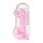 RealRock - realistisk dildo - pink gennemsigtig - 22cm