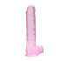 RealRock - realistisk dildo - pink gennemsigtig - 22cm