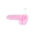 RealRock - realistisk dildo - pink gennemsigtig - 22cm