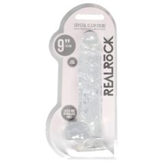 RealRock - realistisk dildo - gennemsigtig - 22cm