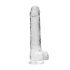 REALROCK - gennemsigtig og naturtro dildo - gennemsigtig (22cm)