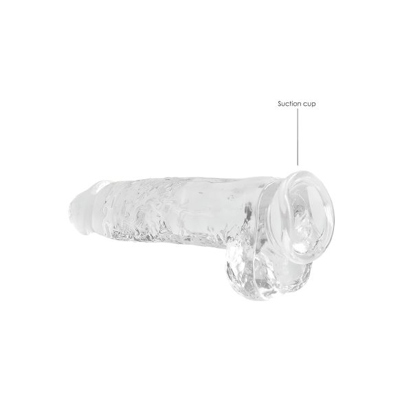 RealRock - realistisk dildo - gennemsigtig - 22cm
