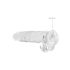 REALROCK - gennemsigtig og naturtro dildo - gennemsigtig (22cm)