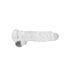 REALROCK - gennemsigtig og naturtro dildo - gennemsigtig (22cm)