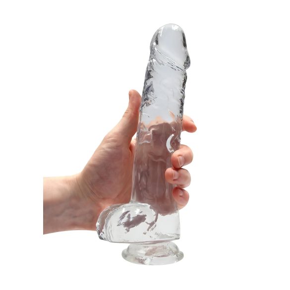 RealRock - realistisk dildo - gennemsigtig - 22cm