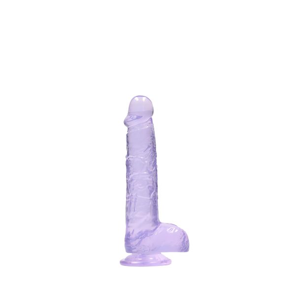 REALROCK - gennemsigtig realistisk dildo - lilla (15cm)