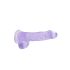 REALROCK - gennemsigtig realistisk dildo - lilla (15cm)