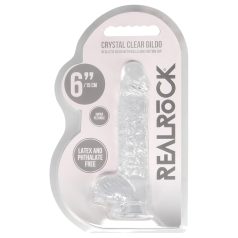 RealRock - realistisk dildo - gennemsigtig - 15cm