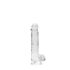 RealRock - realistisk dildo - gennemsigtig - 15cm