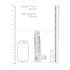 RealRock - realistisk dildo - gennemsigtig - 15cm