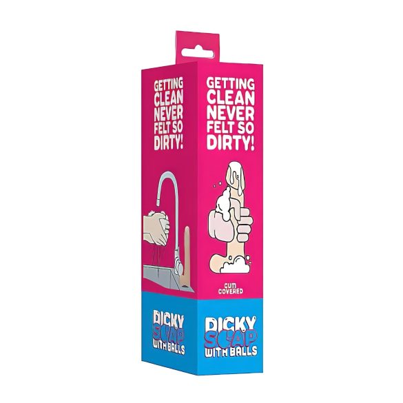 Dicky Cum - penis sæbe med testikler - natur - 250g