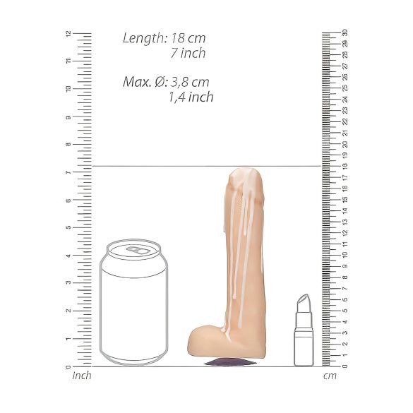 Dicky Cum - penis sæbe med testikler - natur - 250g