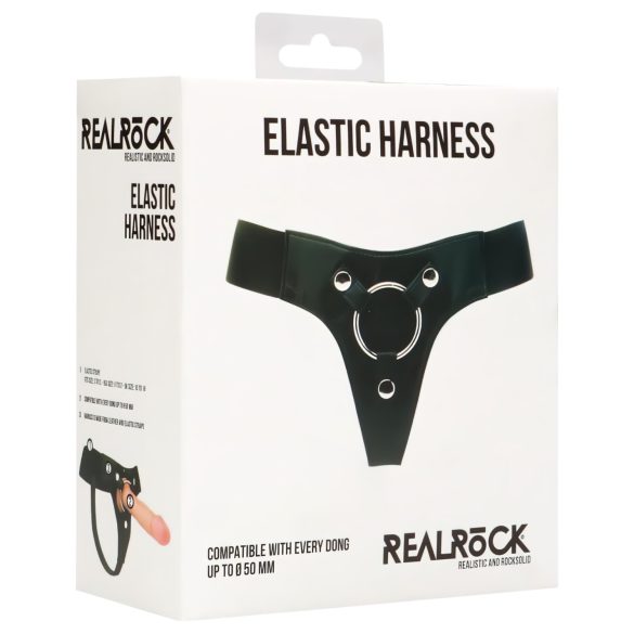 RealRock - elastisk underdel - strap-on tilbehør - sort