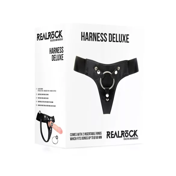 RealRock Deluxe - harness til strap-on - sort