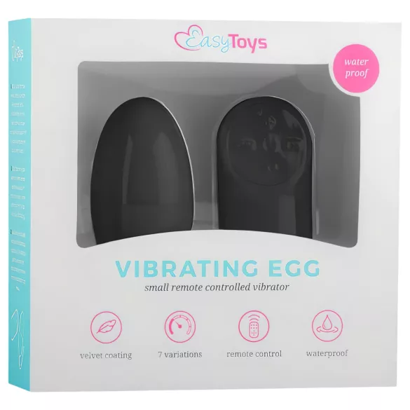 EasyToys - bærbart radio‑styret vibratoræg med 7 rytmer (sort)