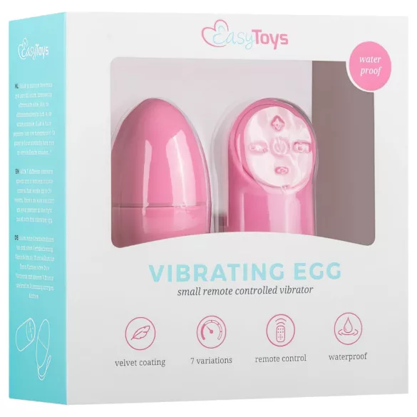 Easytoys - trådløst vibratoræg - 7 vibrationer - pink
