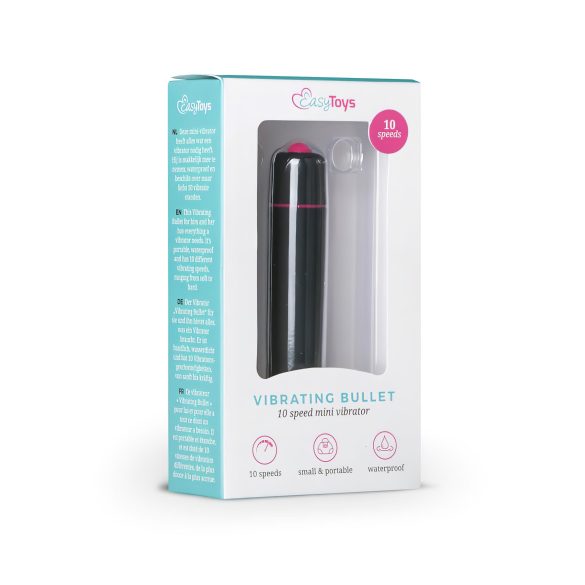 Easytoys Bullet - vandtæt minivibrator (sort)