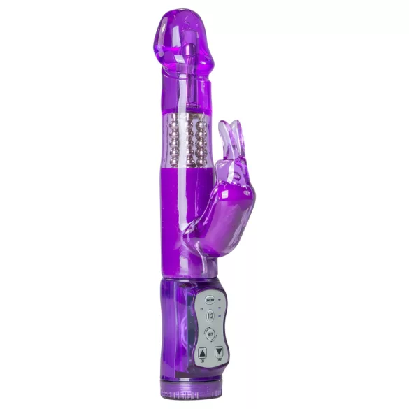 Easytoys Rabbit - rabbitvibrator med roterende perler og klitorisarm - lilla