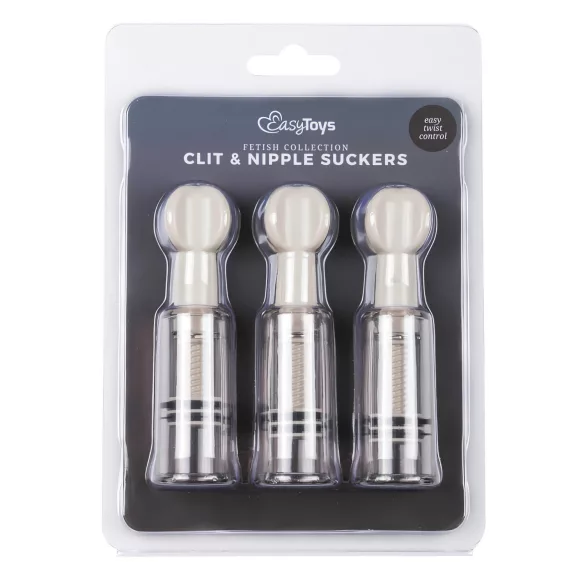 Easytoys - brystvorte- og vaginapumpe sæt - 3 stk