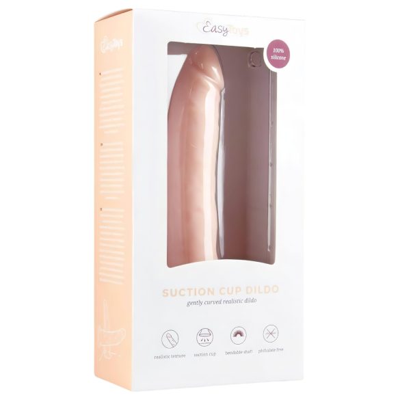 Easytoys - dildo med sugekop - silikone 21cm - hudfarvet